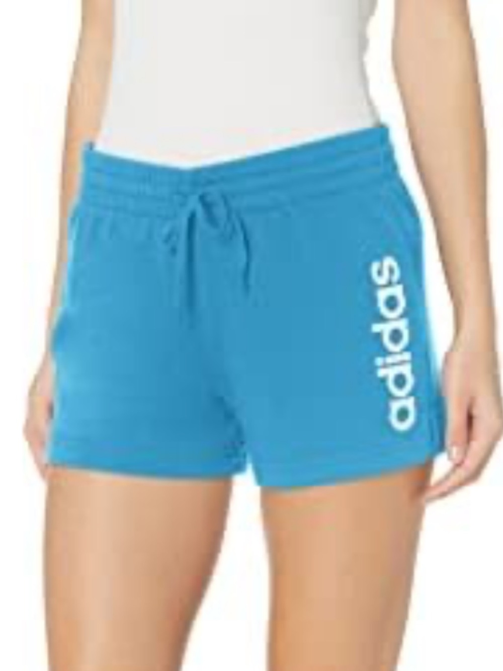 adidas Women's peacock blue colored Athletic Shorts with Side Logo